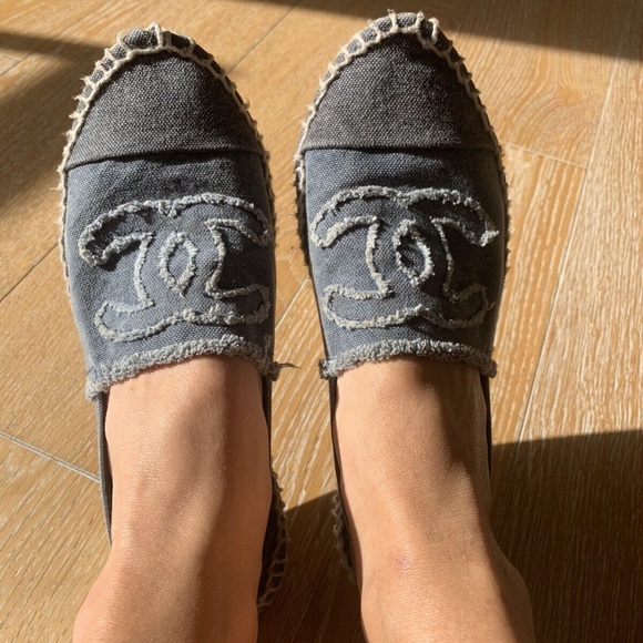 CHANEL Espadrille Flats in Blue - US Size 8 - Picture 5 of 7
